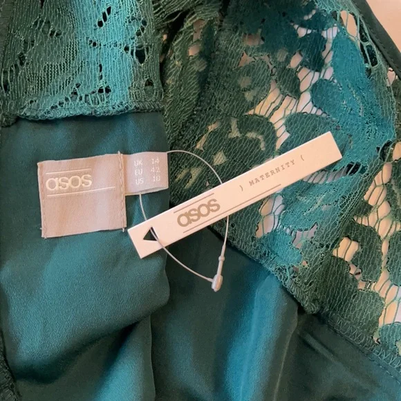 ASOS green lace maternity dress - Picture 11 of 16